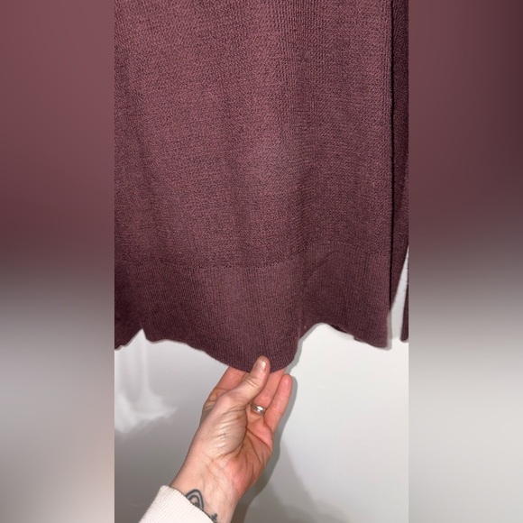 Eileen Fisher burgundy Italian yarn turtle neck sweater size large - Picture 3 of 6